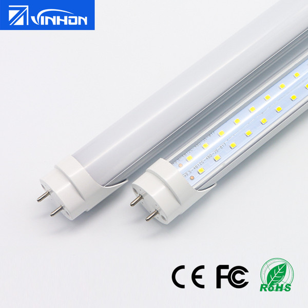 Double Rows T8 LED Tube 2ft 3ft 4ft 5ft T8 LED Tube Lights Cooler Design 18W 24W 36W Fluorescent Lights 3000K 4000K 6000K