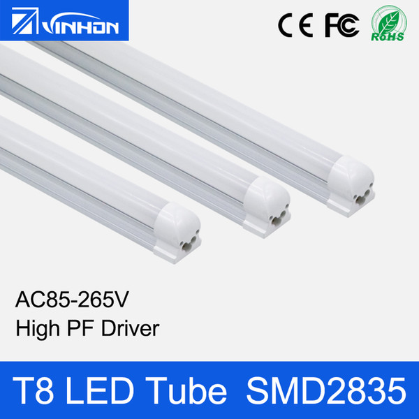 T8 Integrated LED Tube Lights 1ft 2ft 3ft 4ft 5ft 6ft 8ft Fluorescent Tube 3000K 4000K 6000K LED Lights Tube 3 Years Warranty