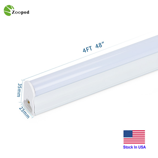 Super Bright T5 10Pack SMD2835 Integrated LED Bulbs Tubes AC85V-265V Led Fluorescent Lights 4ft Warranty 3 Years