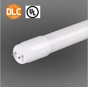 UL DLC LED tube 10W 12W 15W 18W T8 Tube Plastic Cover 600mm 1200mm 3 years warranty