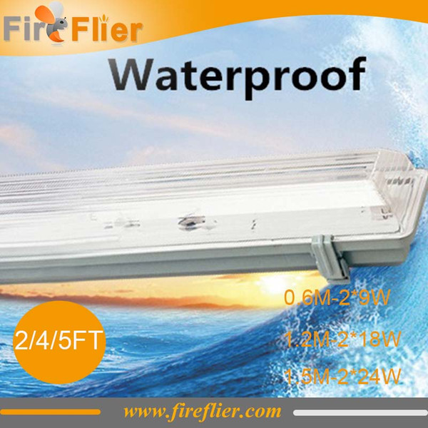 Free Shipping 6pcs dustproof led lights 2 tubes 36w kitchen lamp food factory luminaire station parking lot area led 0.6m 1.2m 1.5m length