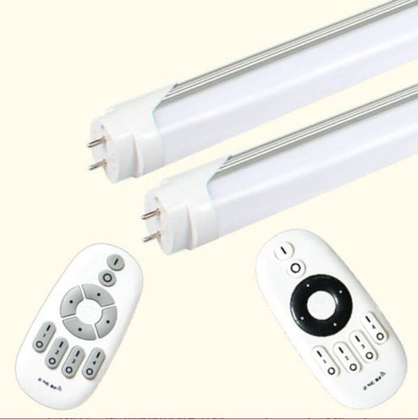 Free Shipping 18W 1.2meter Dimmable and Color Temperature Adjustable T8 LED Tube With Remote Control Aluminum Alloy+PC Cover