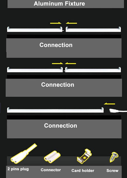 YANGMIN Free Shipping Hot Selling 90cm 3 feet LED T8 Tube Fixture supporting fluorescent lamp bracket 60pcs/lot