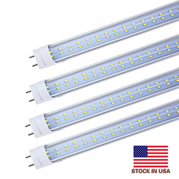 Stock in US + 4ft led tube 22W 25W 28W Warm Cool White 1200mm 4ft SMD2835 192pcs Super Bright Led Fluorescent Bulbs AC85-265V UL