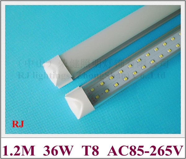 integrated T8 LED tube fluorescent LED tube bulb double row 1200mm SMD2835 192 led (2*96led) 36W ultra bright RJ-LTI-12-36U