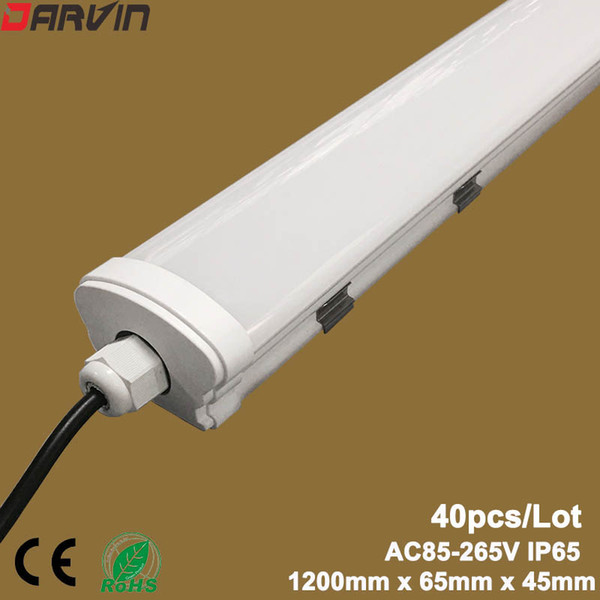 110V 220v Led Tube Light Waterproof Tri-proof Light Led Linear Tube Lamp 4ft 120cm 36W IP65 For underground parking ect.