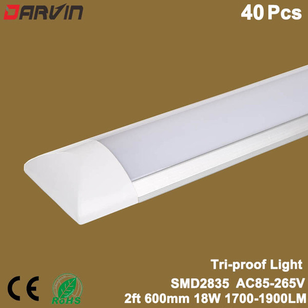 Led Tri-proof Tube 2ft Led Tube Light Lamp 600mm 18W purified fixture lamp cleaning luminaire Light AC85-265V Super Bright