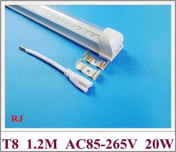 LED tube RongJian(RJ) integrated LED tube lamp light T8 fluorescent tube AC85V-265V 1.2M 1200mm 4FT for US and Asia