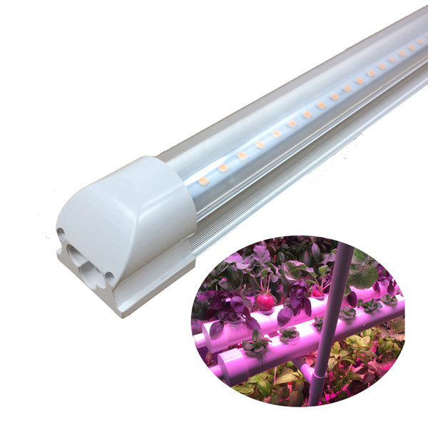 LED Grow Light T8 Tube 4FT. Full Spectrum Grow Lights for Hydroponics, Organic Soil,Indoor Flowering Plant,Fruiting Plant