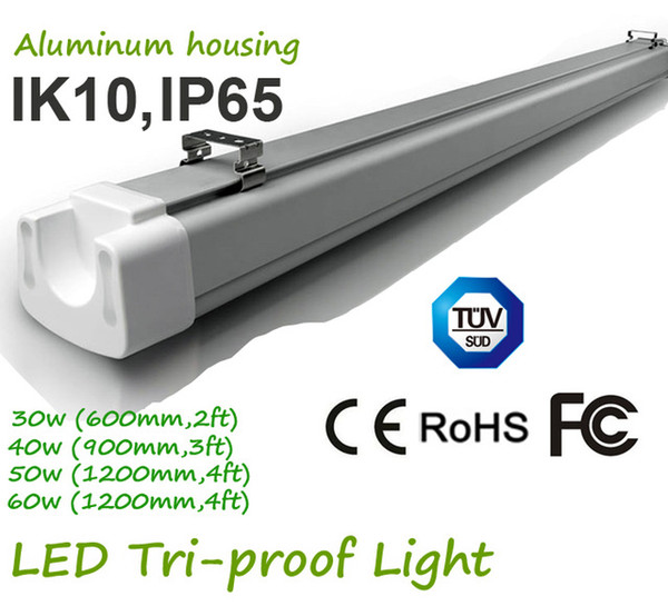 High quality fixture 0.6m IP65 30w 120LM/W led tri-proof ligh led linear lamp Industrial High Bay LED Tri-proof Hanging Lighting Safety