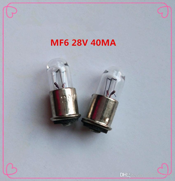 Free Shipping 50pcs bulbs Machine tool instrumentation mg6 28v 24v 40ma Marine light 40MA MF6 small bulb 28v Chime bullet bubble mf6 28v