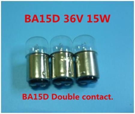 Free Shipping Small bulb light beads Two point BA15D 36V 15w Indicator bulb BA15D 36V 15W 15mm double contact BA15 15W 36V