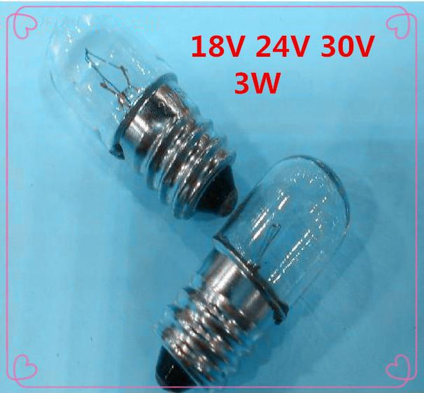 Free Shipping e12 24V 0.11a 3W Indicator bulb light beads light bulb 24v 3w Machine tool equipment light bulb e12 24v 0.11a