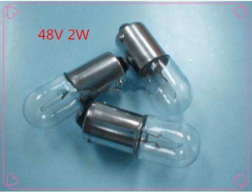 Free Shipping 10PCS Indicator bulb light beads light bulb swan 9mm ba9s 48v 2w Machine tool equipment light bulb BA9S 48V 2W