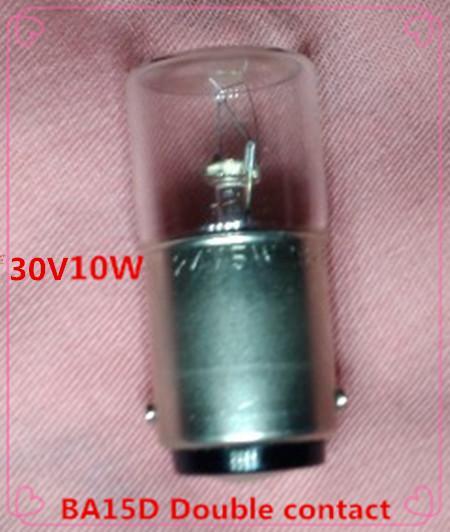 Free Shipping Small bulb Double contact b15d 30v 10w card Double contact single small bulbs b15d 30V 10W BULB 30v 10w