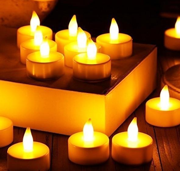 New Novelty Lighting in 2016 Stunning Flameless LED Tea Light Candles-Realistic Battery Powered Flameless Candles - Beautiful and Elegant