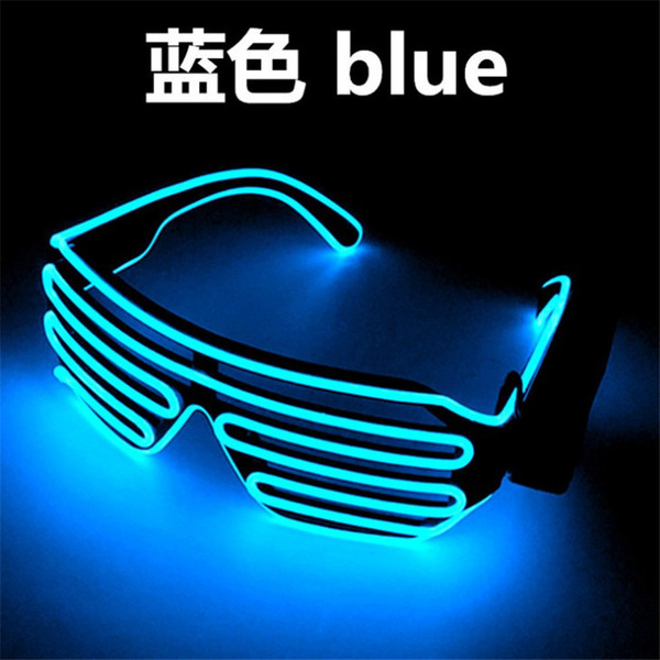 10 Pcs/Lot Wireless EL Wire Glasses /EL Sunglasses/Shutter EL Glasses Single Color