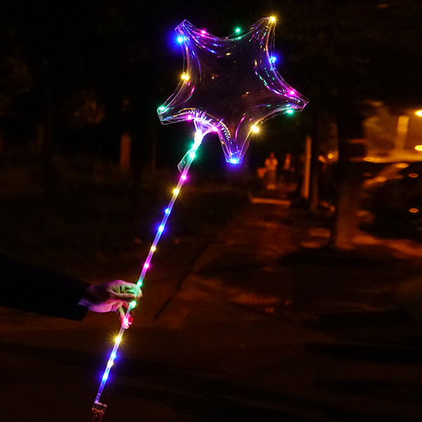 LED Lights Up Balloons Multicolored for Kids 20 Inch Transparent Bobo Balloon with Flashing Lights Colorful Glowing Party Wedding Decoration