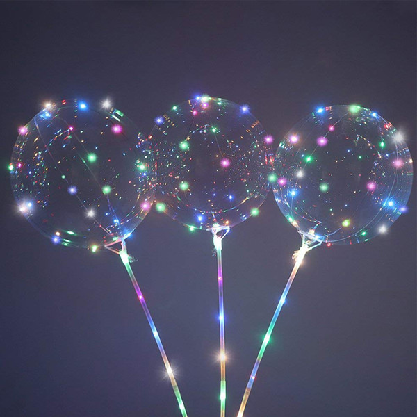 Light balloon Led BoBo Balloons ,20 Inch Transparent Helium Balloons with String Lights, LED light up Balloons for Birthday