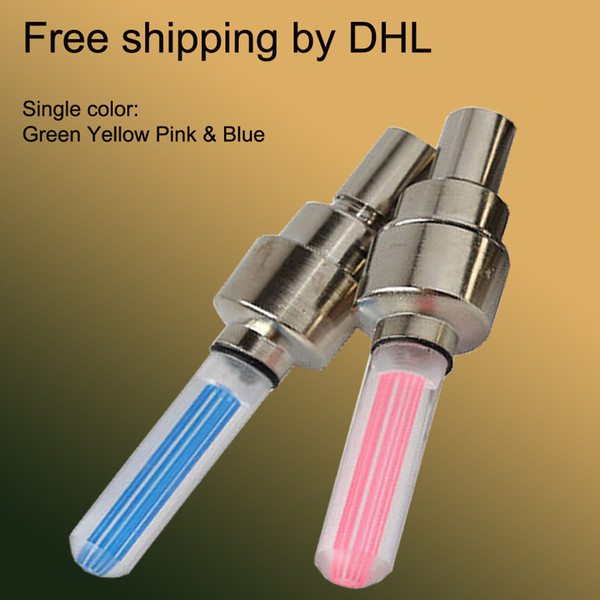 DHL free shipping Led Flash Tyre Wheel Valve Cap Light For Car Bike Bicycle Motorbicycle Wheel Light Tire Cap