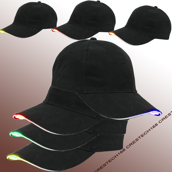 LED lighting fashion baesball hats Black Cotton Fabric LED Lighted Glow Club Party Hats Travel Baseball Cap