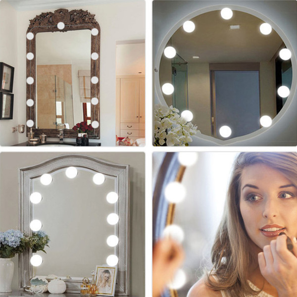 Vanity Mirror Lights Kit,LED Lights for Mirror with Dimmer and USB Phone Charger,LED Makeup Mirror Lights Kit for Bathroom Dressing Room