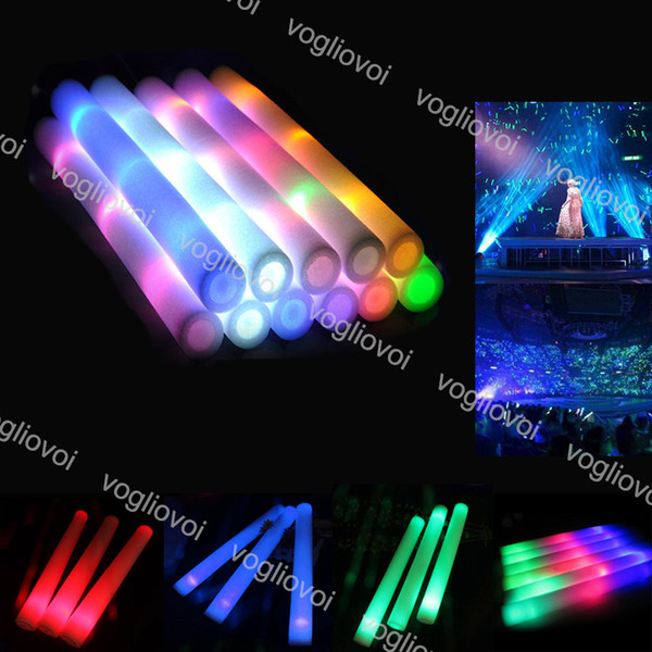 LED Foam Stick Colorful Flashing Batons Colorful Light Sticks Festival Party Decoration Glow Foam Stick Concert Light Sticks DHL