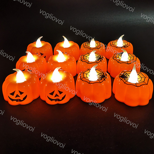 Halloween Decorations Pumpkin Eyeball Type LED Candle Lights Hallowmas Glowing Hangings Horrible Lighting For Halloween Decoration EUB