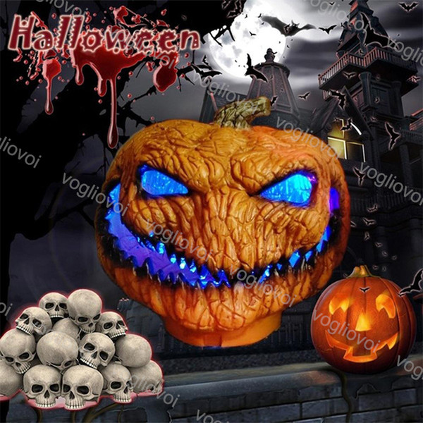 Halloween Decorations 3D Colorful Pumpkin Lanterns Night Lights Patted Lights Lifelike Big Mouth Dinosaur LED Toy Bedroom Table lamp Boy DHL