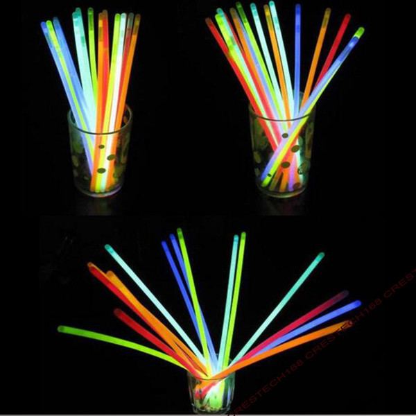 100pcs per pack party sticks Glow Sticks Bracelet Necklaces Neon Party LED Flashing Light Sticks Wand Novelty Toy charm gifts