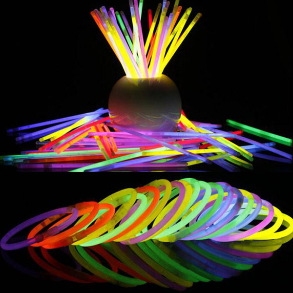 20CM Glow Stick Multi Color Bracelet Necklaces Neon Party Light Stick Wand Novelty Toy Vocal Concert Sticks