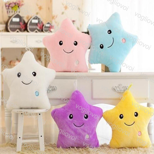 Stars Pillow Led Light Christmas Toys Led Light Pillow Plush Pillow Hot Colorful Stars Kids Toys Birthday Gift DHL