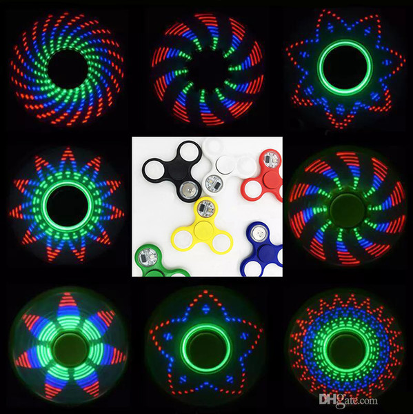 LED Fidget Spinner Hand Spinner toy Golden Alloy Multi Style Bearing CNC EDC Finger Tip Rotation Anxiety Hand Spinners Toys