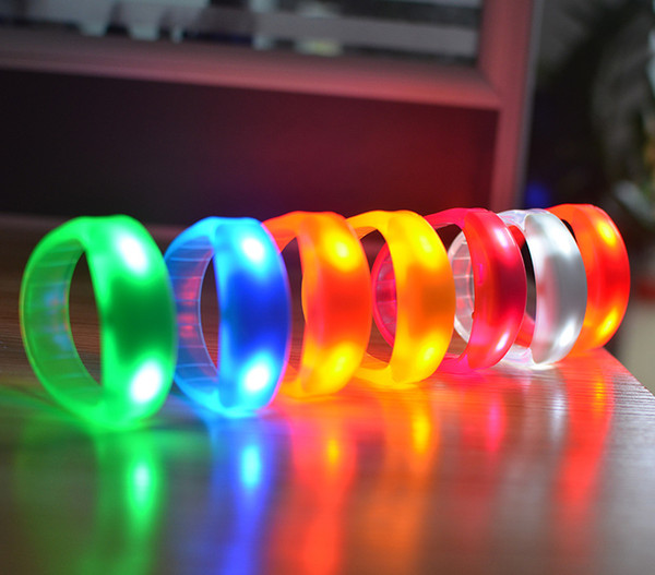 Music Activated Sound Control Led Flashing Bracelet Light Up Bangle Wristband Club Party Bar Cheer Luminous Hand Ring Glow Stick Night Light