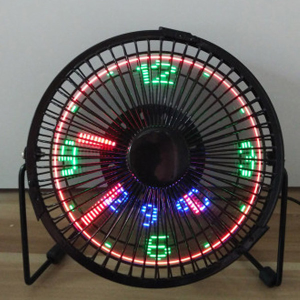 New arrival fan parasol 5V ventilator ducted fan with LED clock temperature xmas & birthday gift fret fan