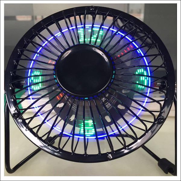 New and hot LED clock Flod fan fan USB with watch temperature USB connector 5V ventilator fan