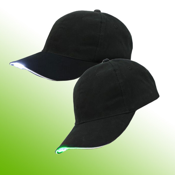 LED lighting fashion baesball hats Black Cotton Fabric LED Lighted Glow Club Party Hats Travel Baseball Cap