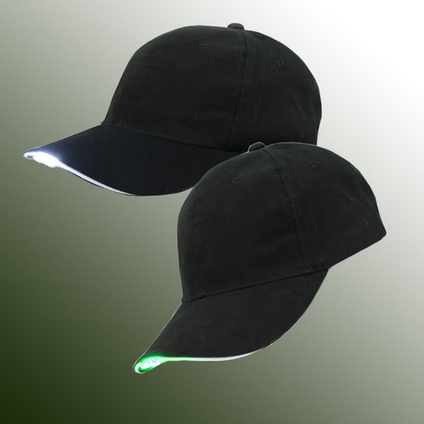 Sport hats LED hats Hot Fashion Black Cotton Fabric LED Lighted Glow Club Party Hats Travel Baseball Cap