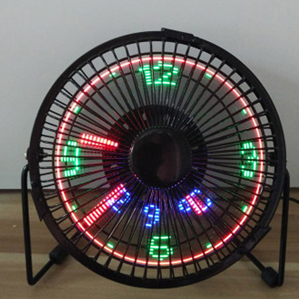 5V ventilator fan with LED clock mini exhanst fan New and fashion cool xmas & birthday gift fret fan