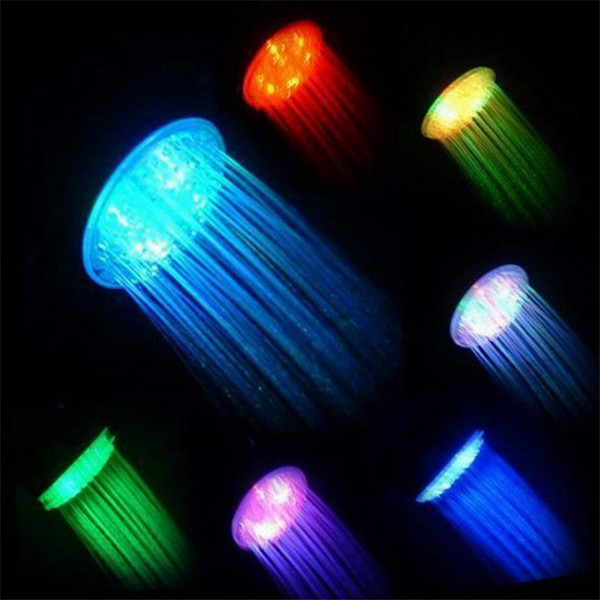 7 Color Changing Colorful Led Shower Head Romantic Lights Water Home Bath Led Shower Light Head Romantic Lights