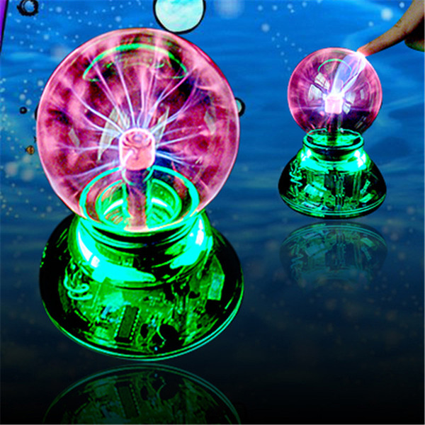 Novelty Lighting USB Magic Ball Glass Static Plasma Ball Sphere Electronic Magic Ball Light Lamp+USB cable + Audio control + Gift box