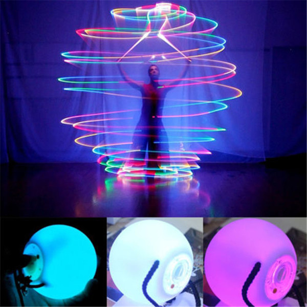 LED POI Thrown Balls Belly Dance LED Ball Multicolor Ball Light for Professional Belly Dance Level Hand Props Luminous Ball Shine Night