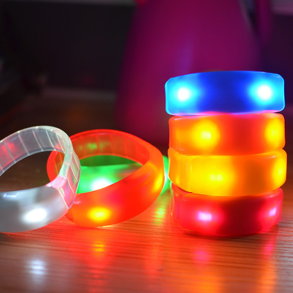 7 Color Sound Control Led Flashing Bracelet Light Up Bangle Wristband Music Activated Night light Club Activity Party Bar Disco Cheer toys