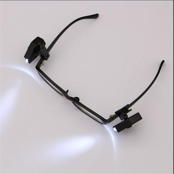 Wholesale Mini Universal Flexible Protect eyesight LED Eyeglass Clip-On Book Reading Light Reader Lamp For Glasses and Tools FREE SHIPPING