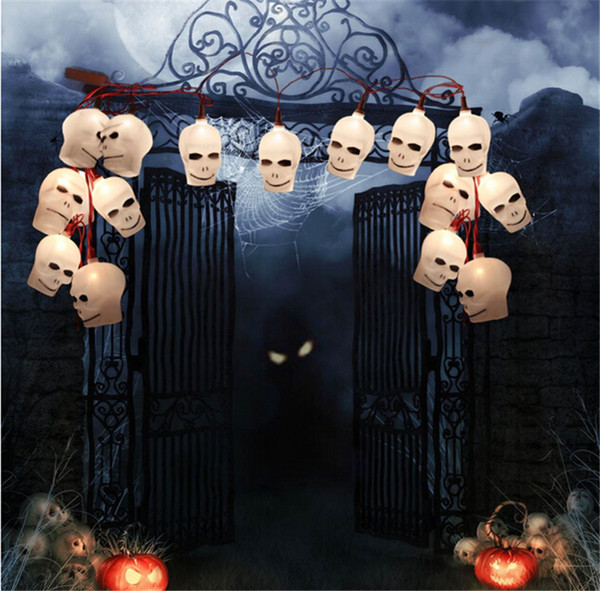 2015 New Arrival 220V 16Bulbs 2.5m Halloween Skull Flash String LED String Light Party strip