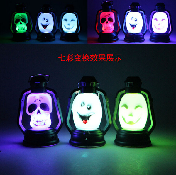 Halloween Light LED Lantern Novelties Symphony pumpkin small Lantern Flash Hanging Lamp LED Fairy Lights Skull Light Holiday Lights