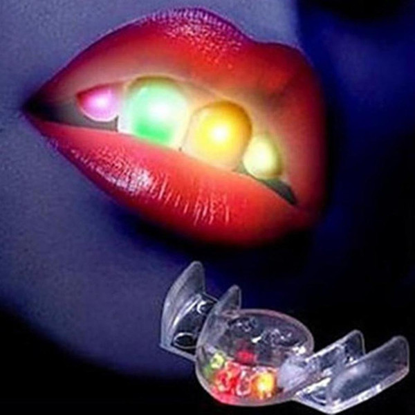 LED Halloween Decoration Glowing Teeth Colorful Lights, Friends Party Supplies Children's Glowing Toys Christmas Multicolor RGB