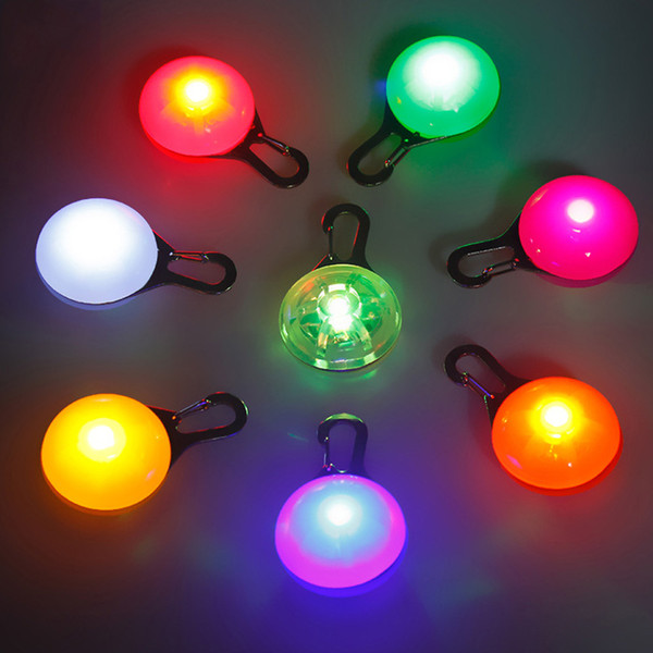 Pet Puppy Night LED Collar Pendant Pet Supplies Kitten Safety Warning Light Hiking Backpack Buckle Waterproof