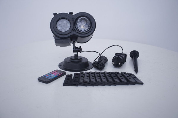 12 Patterns RGBW LED Remote Laser Projector Stage Light Christmas Water Wave Moving Stage Lighting Lamp YQ-009