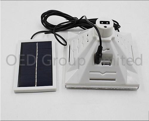 Solar LED Flood light 0.5W LED Flashlight USB Outlet Solar LED Camping Light with Phone Recharge